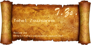 Tehel Zsuzsanna névjegykártya